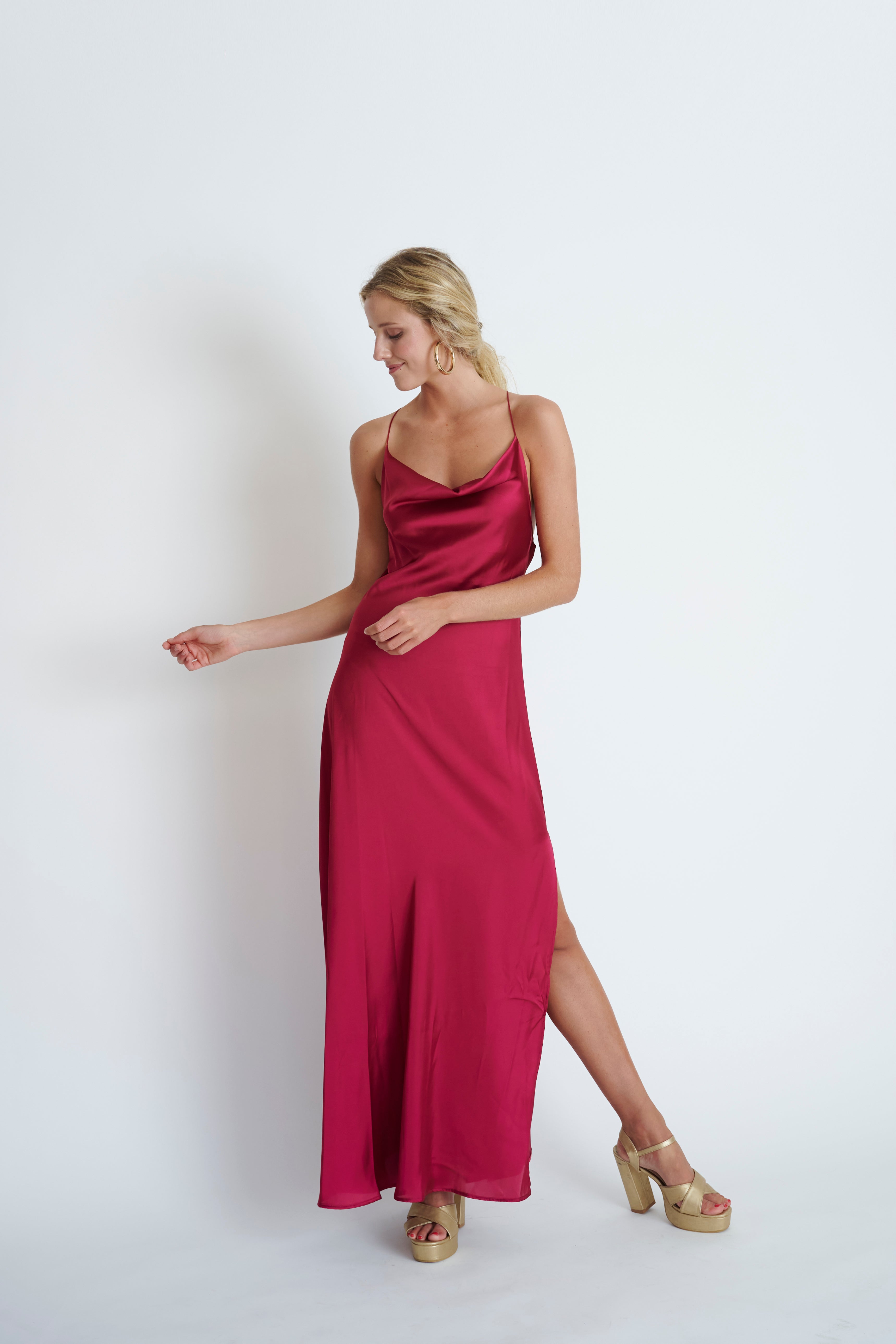 Vestido Helena Magenta