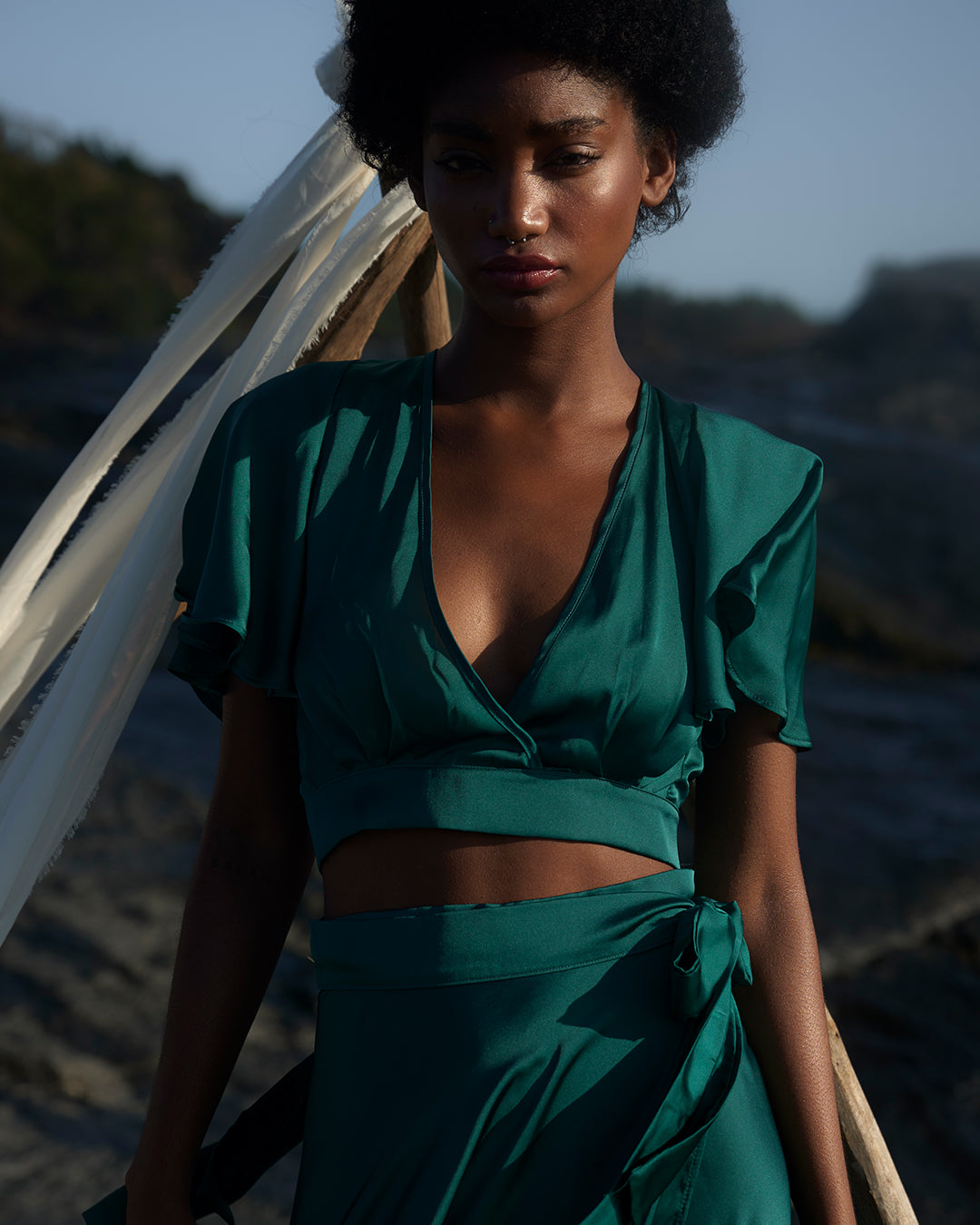 Top Aurora Verde Botella