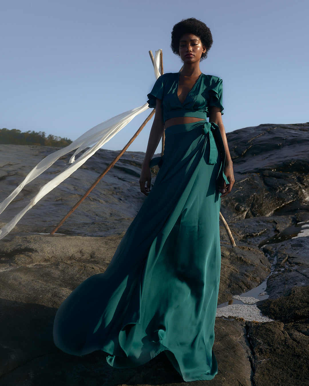 Top Aurora Verde Botella