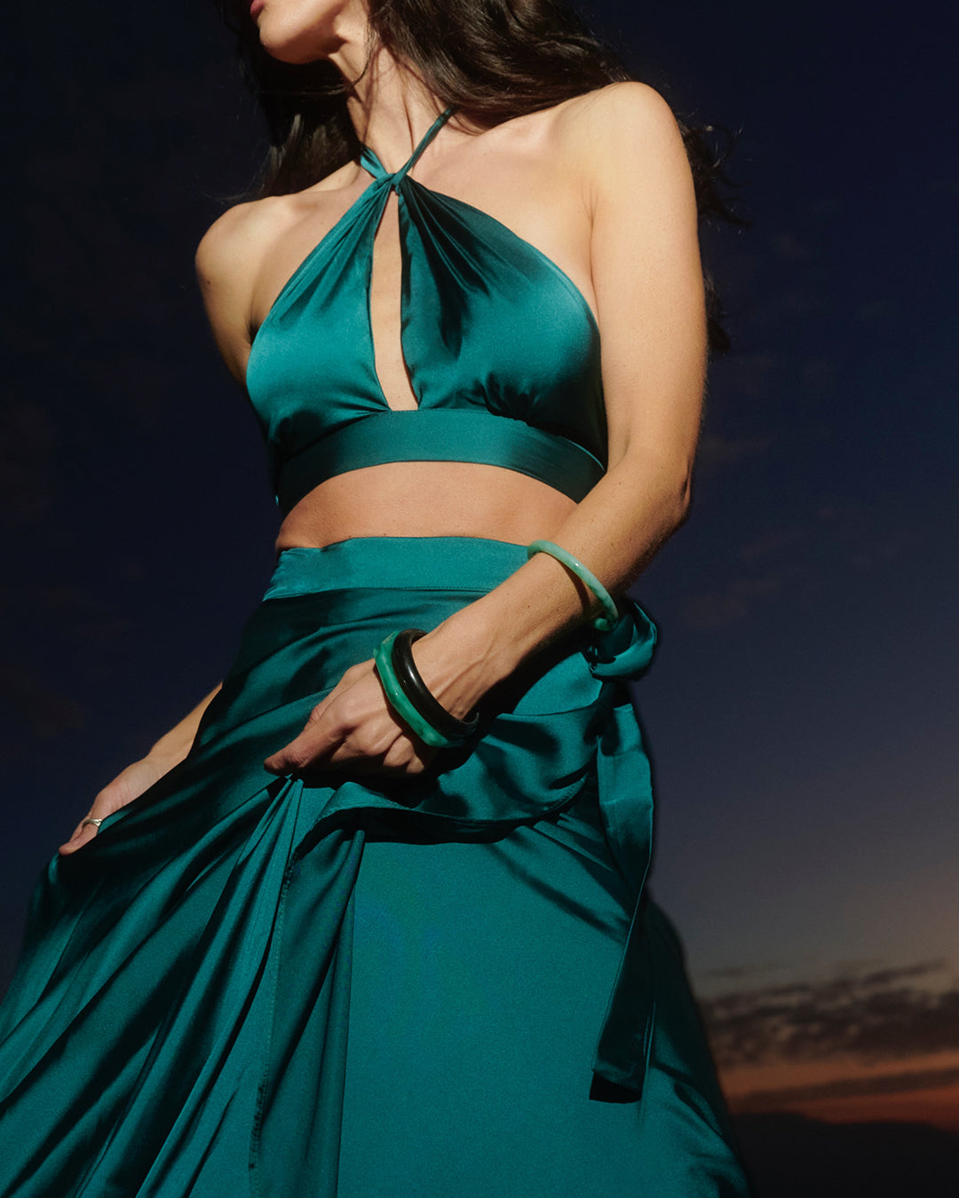 Top Malia Verde Botella