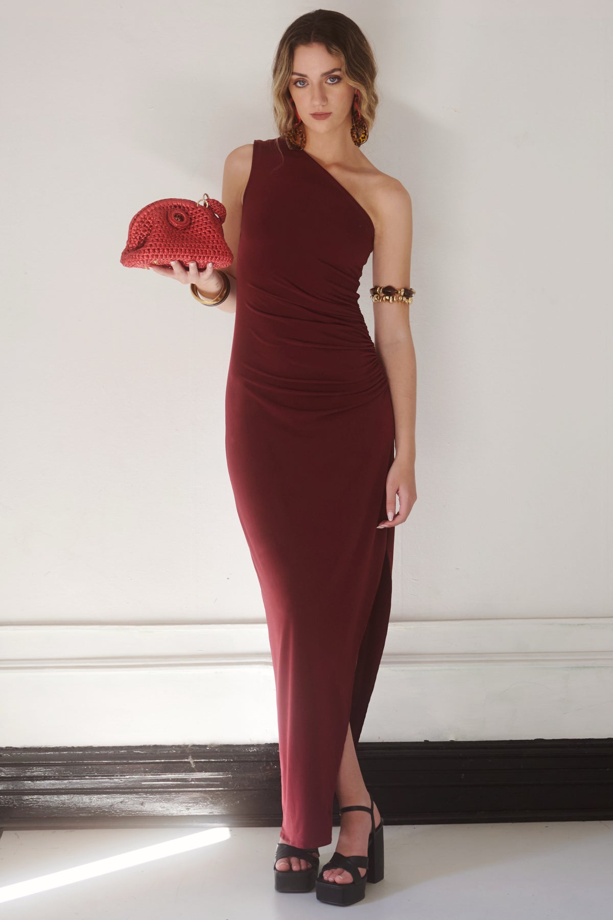 Vestido Cyra Burdeo