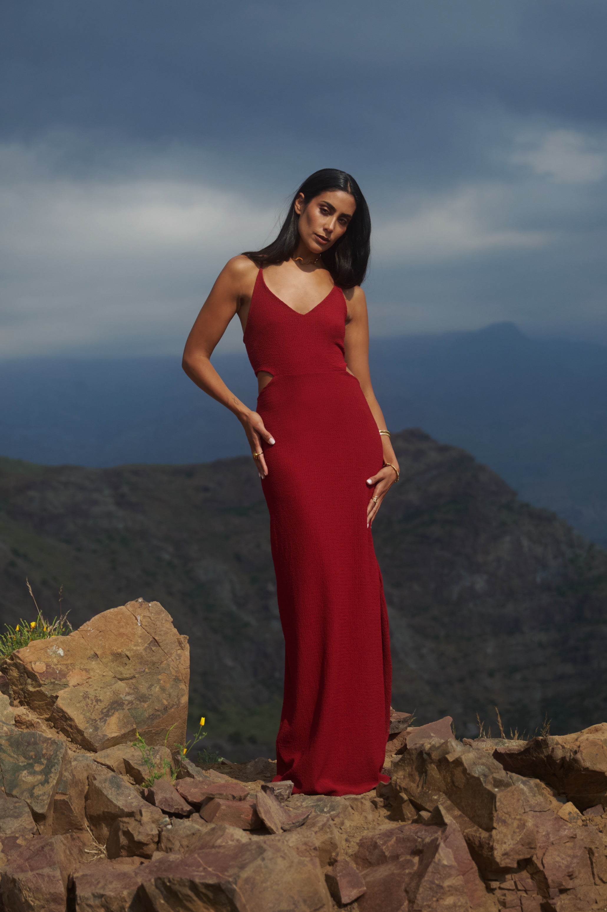 Vestido Malvina Burdeo