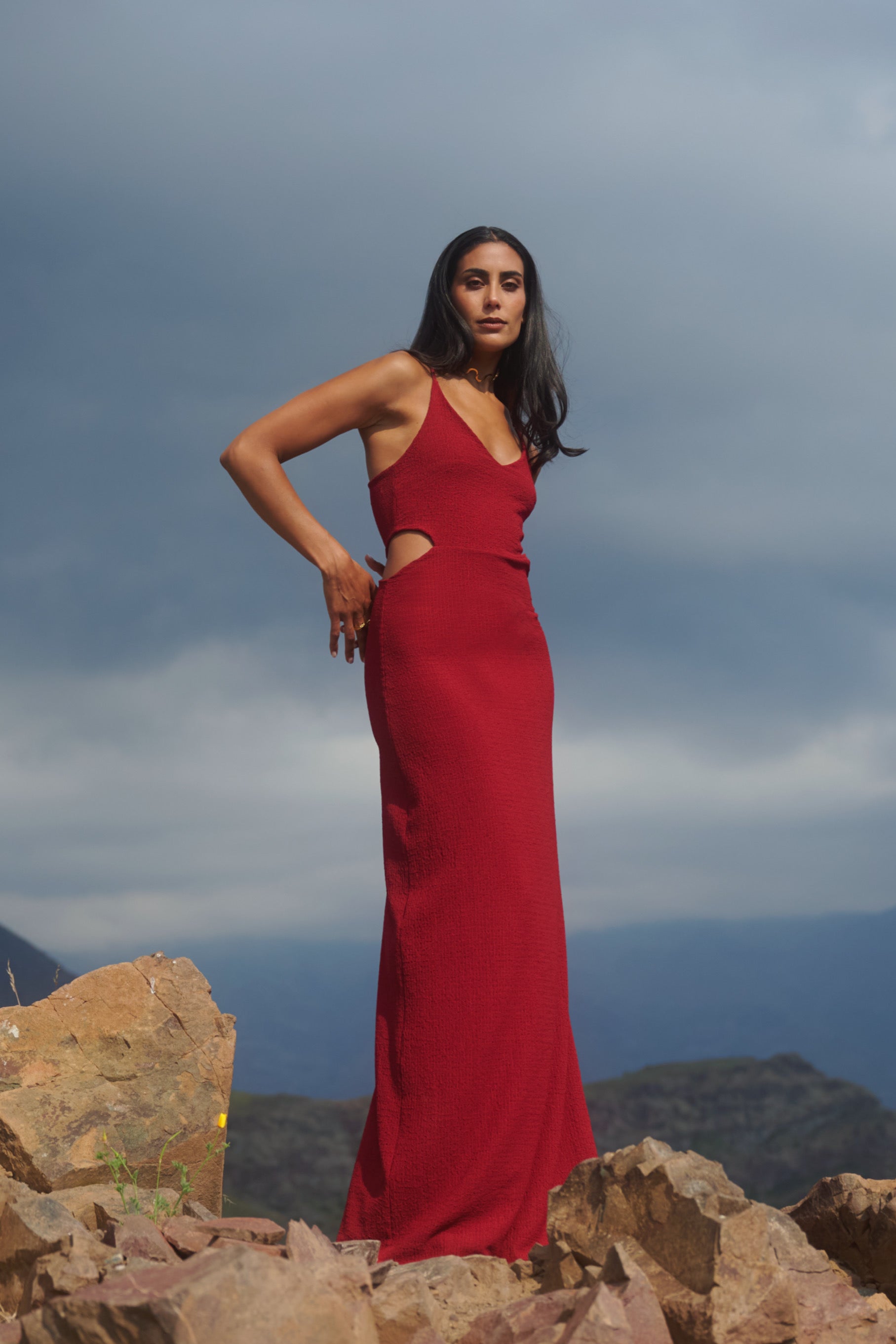 Vestido Malvina Burdeo