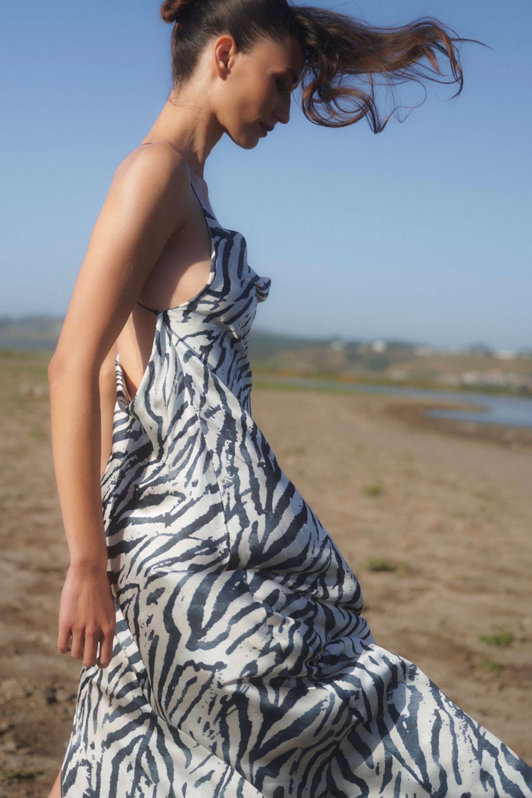 Helena Zebra Vestidos elegantes, vestido estampado cebra